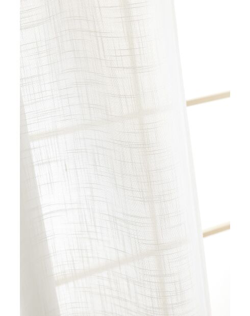 Verstellbarer Vorhang mit 8 elfenbeinfarbenen Clipringen — 140 x 270 cm