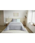 Parure de couette 3 pièces Duo Premium nuage/menthe - 240x220 cm