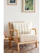 Cojín estampado Astra con funda extraíble marfil - 40x60 cm