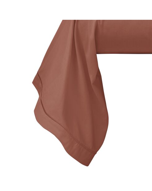 Taie de traversin Percale terracotta - 45x185 cm