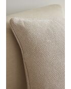 Cuscino rimovibile con bordino tortora - 50x50 cm