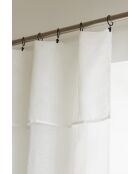 Verstellbarer Vorhang mit 8 elfenbeinfarbenen Clipringen — 140 x 270 cm