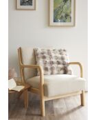 Cuscino sfoderabile stampato Astra taupe - 50x50 cm