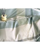 Set copripiumino bifacciale stampato + 2 federe con volant piatto trapuntato - 240x220 cm/2x (65x65 cm)