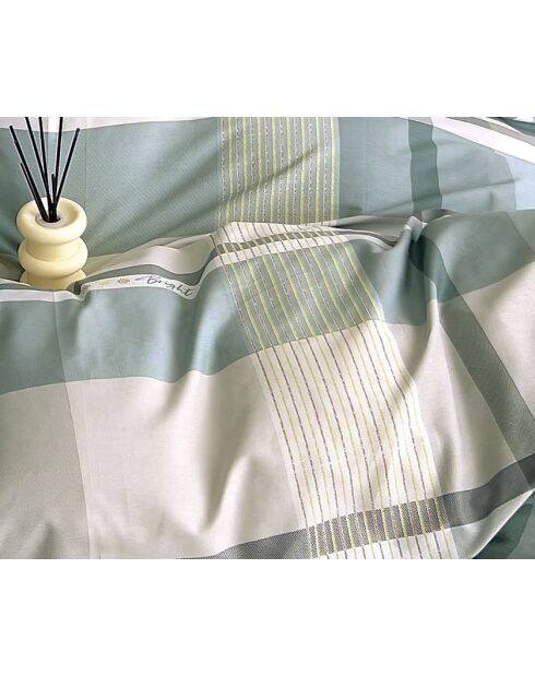 Set copripiumino bifacciale stampato + 2 federe con volant piatto trapuntato - 240x220 cm/2x (65x65 cm)