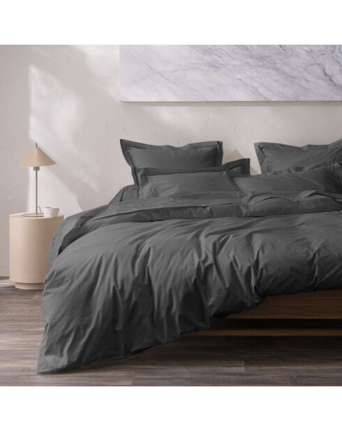 Housse de couette Percale ardoise - 260x240 cm