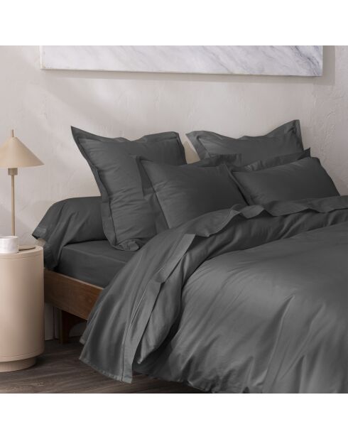Housse de couette Percale ardoise - 260x240 cm