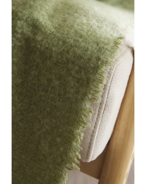 Plaid verde oliva Melia - 130x170 cm