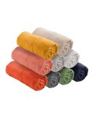 Lenzuolo con angoli elasticizzati in garza di cotone terracotta - 90x190 cm