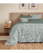 Pack Complet Housse de couette imprimé + Drap housse fira romarin - 220x240 cm/140x190 cm