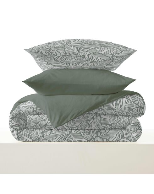 Pack Complet Housse de couette imprimé + Drap housse fira romarin - 220x240 cm/140x190 cm