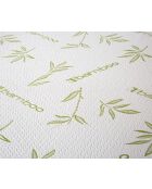 Protege matelas bambou blanc - 90x200 cm