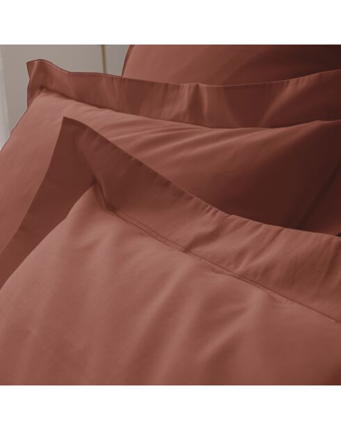 Funda de almohada de terracota percal