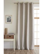 Tenda oscurante + 8 occhielli tortora - 140x240 cm