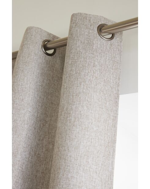 Tenda oscurante + 8 occhielli tortora - 140x240 cm