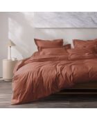 Housse de couette Percale terracotta - 240x220 cm