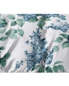 Set copripiumino bifacciale stampato + 2 federe Volant Flat trapuntate verde/bianco - 220x240 cm/2x (65x65 cm)
