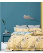 Set copripiumino bifacciale stampato + 2 federe con volant piatto trapuntato - 260x240 cm/2x (65x65 cm)