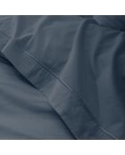 Drap Plat en percale de coton Julian bleu encre