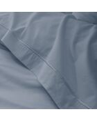 Drap Plat en percale de coton Julian bleu jean