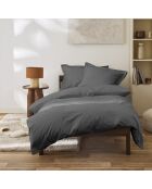 Housse de couette Percale ardoise - 140x200 cm