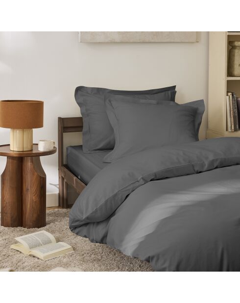 Housse de couette Percale ardoise - 140x200 cm