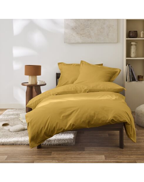 Housse de couette Percale mangue - 140x200 cm