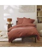 Housse de couette Percale terracotta - 140x200 cm