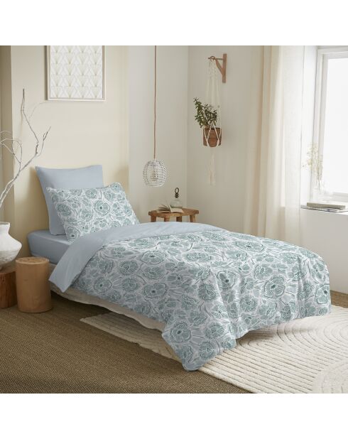 Pack Complet Housse de couette imprimé + Drap housse agathecel adon - 140x200 cm/90x190 cm