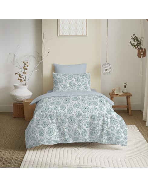 Pack Complet Housse de couette imprimé + Drap housse agathecel adon - 140x200 cm/90x190 cm