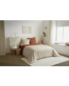 Parure de couette 3 pièces Duo Premium sable/paprika - 240x220 cm