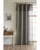 Verstellbarer Vorhang mit 8 khakifarbenen Clipringen — 140 x 270 cm