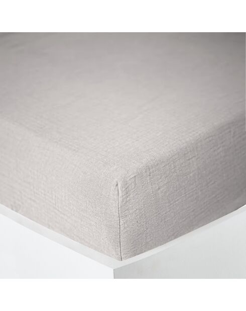 Lenzuolo con angoli in garza di cotone perlato - 90x190 cm