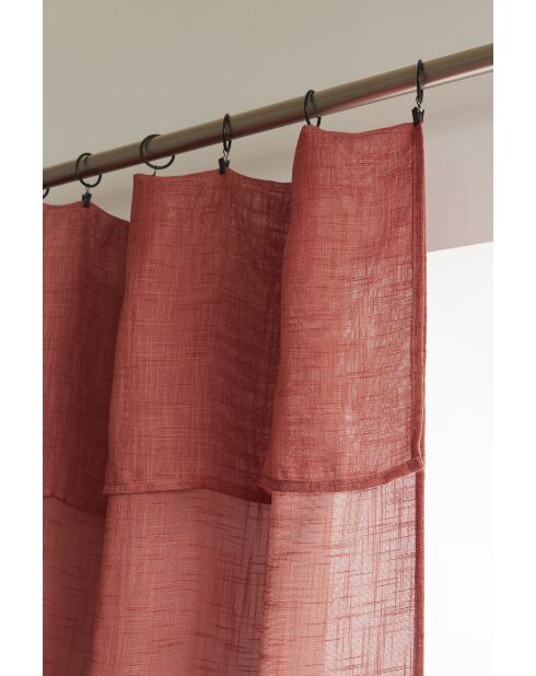 Verstellbarer Vorhang mit 8 Clipringen aus Terrakotta — 140 x 270 cm