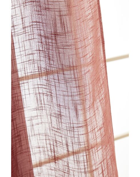 Verstellbarer Vorhang mit 8 Clipringen aus Terrakotta — 140 x 270 cm