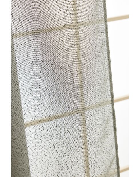 Verstellbarer Vorhang mit 8 khakifarbenen Clipringen — 140 x 270 cm