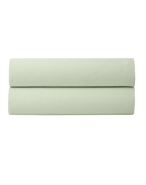 Lenzuolo con angoli in percalle di cotone verde acqua Julian - 200x200 cm