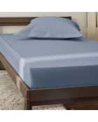 Lenzuolo con angoli elasticizzati Julian blue jeans in percalle di cotone - 90x190 cm