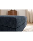 Lincoln blaue konvertierbare und modulare Kordhocker - 95x95x42 cm
