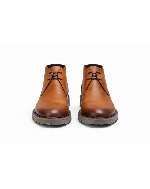 Bottes en cuir Pochuka brun clair