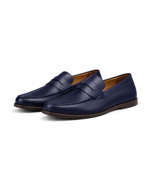 Mocassins en cuir Dabera bleus