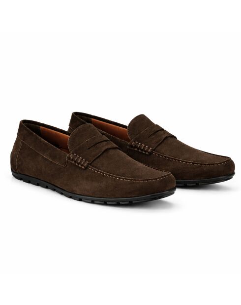 Mocassins en cuir Serita brun