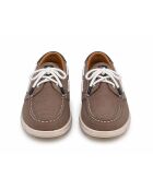 Beige leren bootschoenen Natori