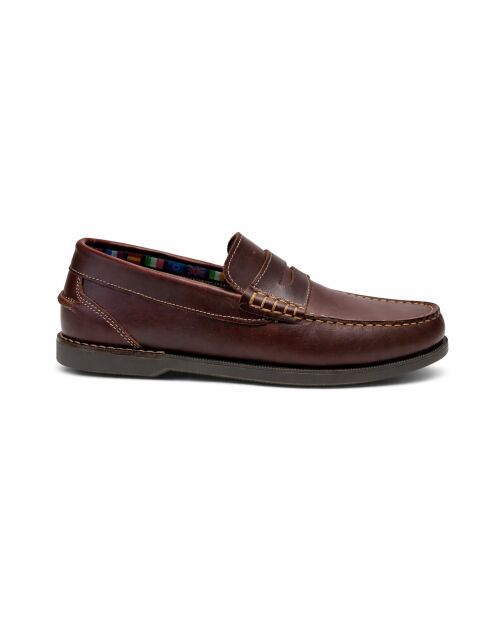 Hellbraune Bootsschuhe aus Leder von Pasuni