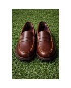Pasuni lichtbruine leren bootschoenen