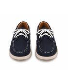 Blauwe leren bootschoenen van Natori