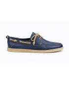 Namela blaue Leder-Bootsschuhe