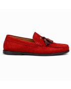 Mocassins en cuir Saveli rouge