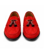 Mocassins en cuir Saveli rouge