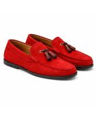 Mocassins en cuir Saveli rouge